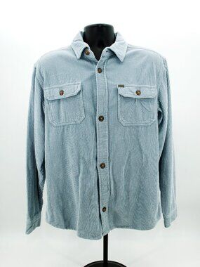 Buffalo David Bitton Corduroy Shirt Jacket | Light Blue | Men's MEDIUM